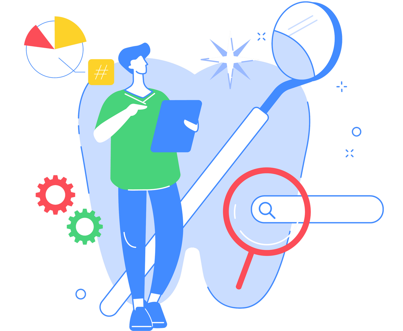 Estrategia SEO técnica y de contenidos con análisis de palabras clave, crecimiento orgánico y optimización en Google